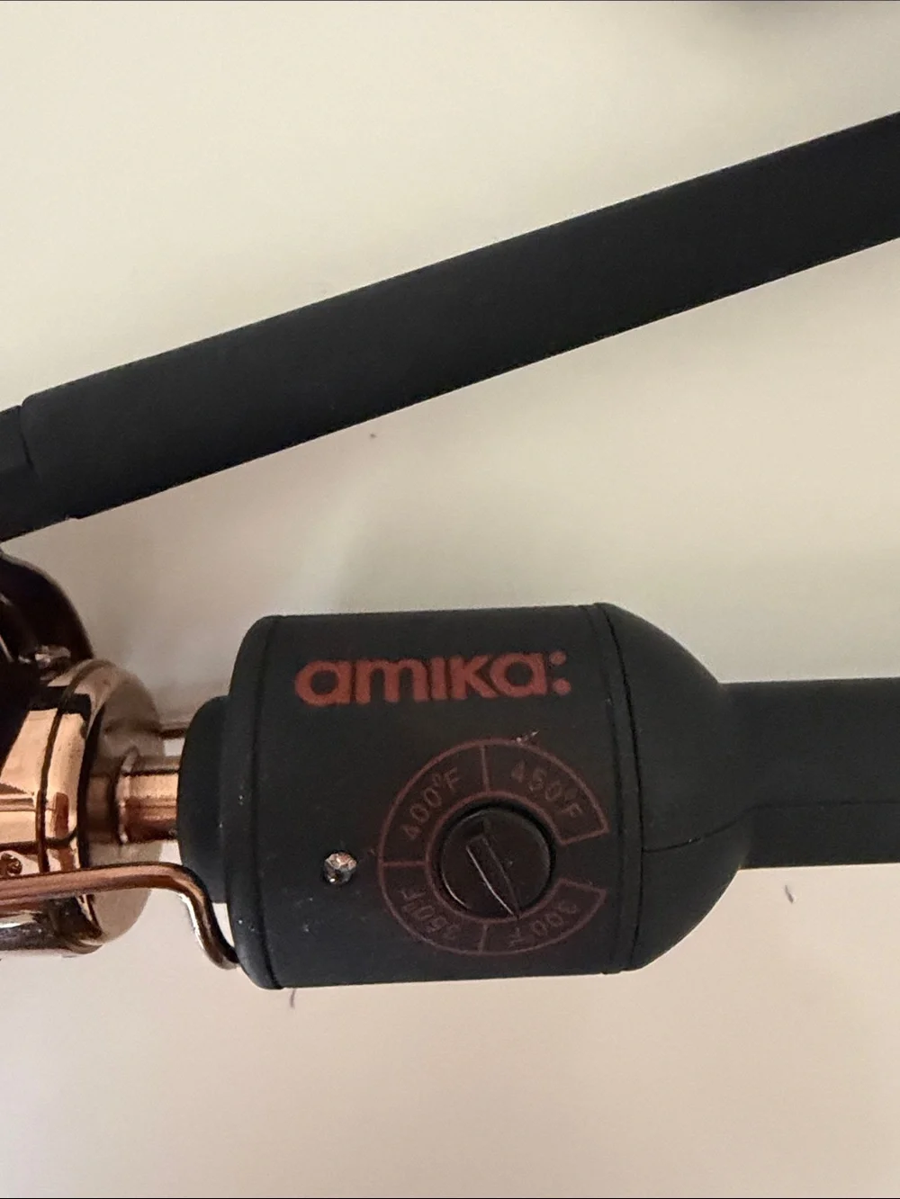 Amica Black & Rose Gold Curling Wand Iron Hair Styler, new, NWOT, high-quality.